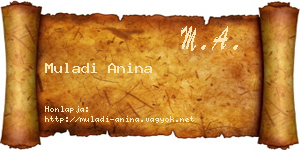 Muladi Anina névjegykártya